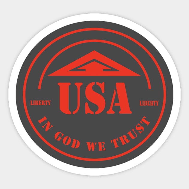 USA T-shirt Sticker by RG ART & DESIGN